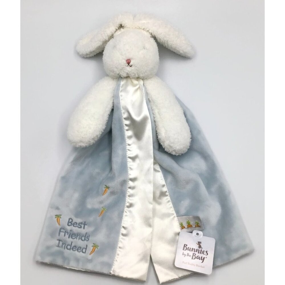 Bunnies By The Bay Best Friends Indeed White Bunny Rabbit Lovey Security Blanket